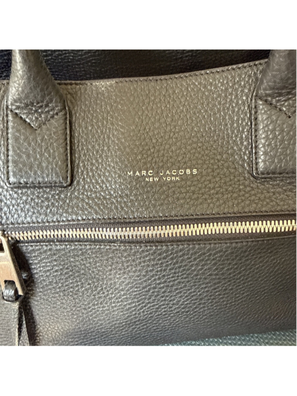 Marc Jacobs Gotham Tote Black Large Pebble Leather Satchel - Picture 2 of 15